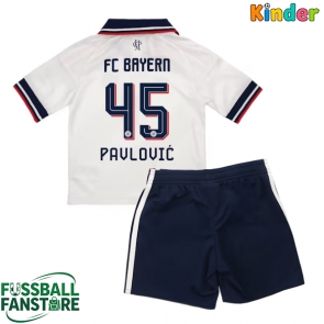 Bayern Munich Aleksandar Pavlovic #45 Replik Auswärtstrikot Kinder 2026-27 Kurzarm (+ Kurze Hosen)